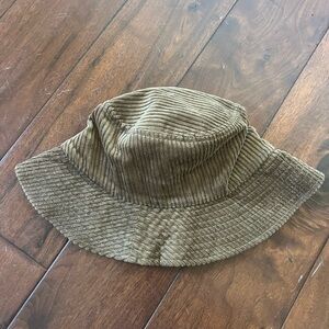 Loeffler Randall Corduroy Bucket Hat in Olive